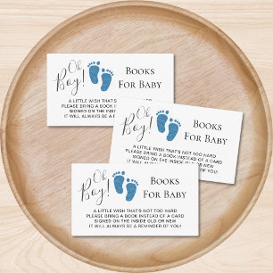 Carte D'accompagnement Baby shower Oh Garçon Parties scintillant Pieds Li