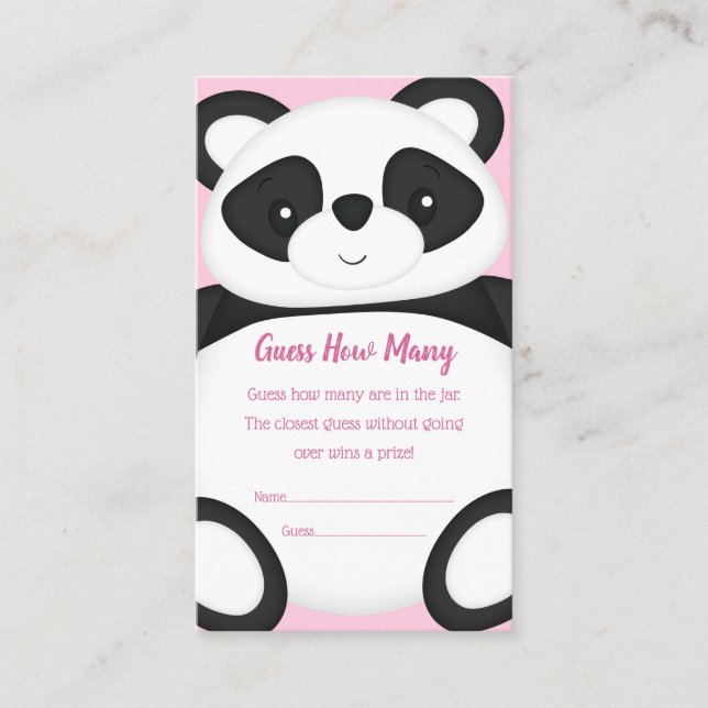 Carte D'accompagnement Baby shower Panda Bear (Devant)