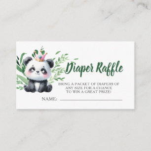 Carte D'accompagnement Baby Shower Panda Mignon Aquarelle Tirage de Couch