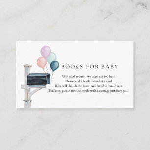 Carte D'accompagnement Baby shower par courrier Envoyer un livre