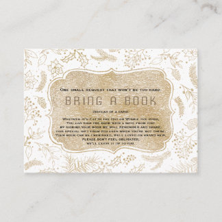 Carte D'accompagnement Baby shower photo avec cadre d'or d'hiver Apportez