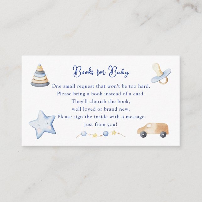 Carte D'accompagnement Baby shower pour bébé Adventure Boy Demande de rés (Devant)