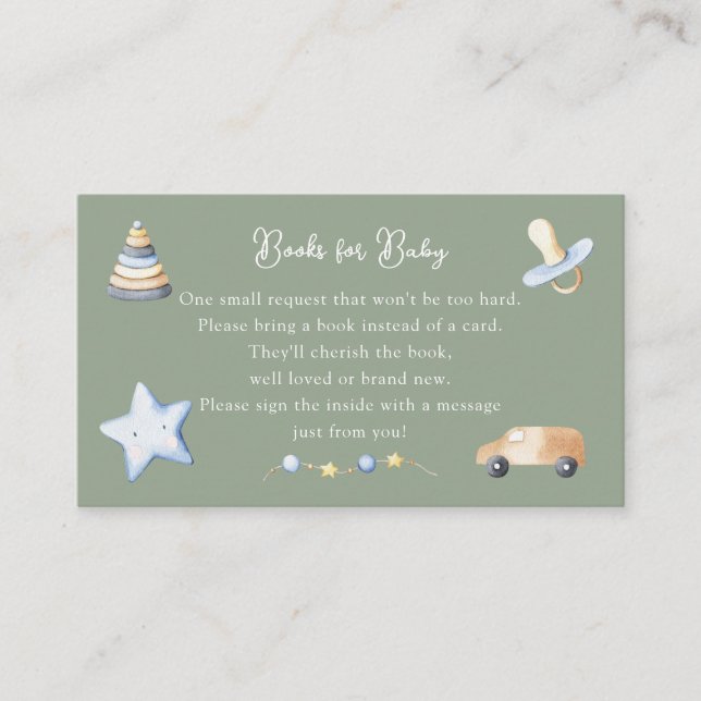 Carte D'accompagnement Baby shower pour bébé Adventure Boy Demande de rés (Devant)