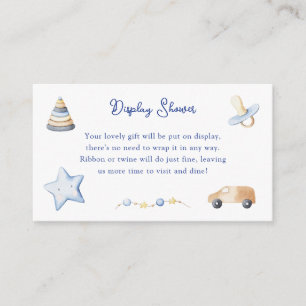 Carte D'accompagnement Baby shower pour bébé Adventure Boy Toy Affichage