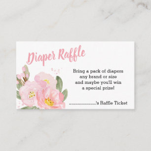 Carte D'accompagnement Baby shower rose floral Raffin