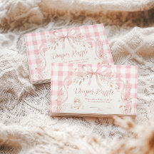 Baby Shower Rose Pâle Oie Tirage au Sort Couches G