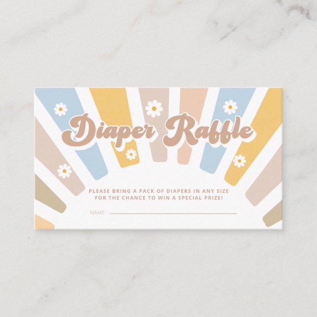 Carte D'accompagnement Baby shower rose Super rétro (Devant)