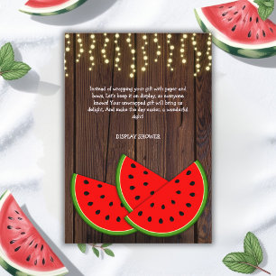 Carte D'accompagnement Baby shower Rustique moderne Watermelon Slices