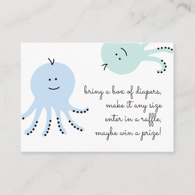 Carte D'accompagnement Baby shower Sea Friends (Devant)