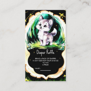 Carte D'accompagnement Baby shower simple de petit loup