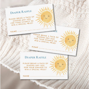 Carte D'accompagnement Baby shower Sun-Thème Raffle