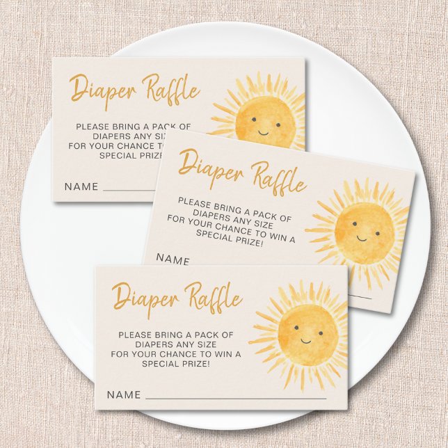 Carte D'accompagnement Baby shower Sunshine Raffle (Créateur téléchargé)