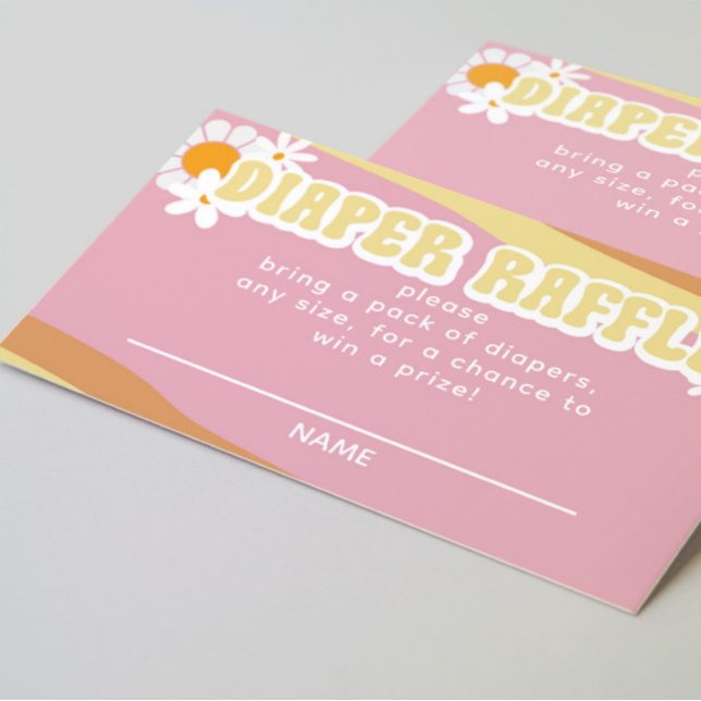 Carte D'accompagnement Baby shower super Déchets Raffle, Vibe des années  (Créateur téléchargé)