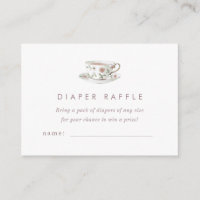 Baby Shower Tea Party Tirage au Sort de Couches