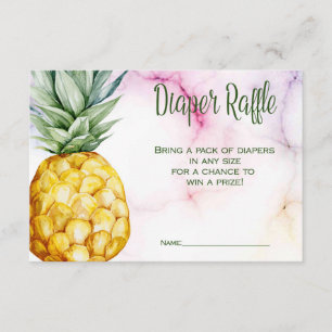 Carte D'accompagnement Baby shower tropique de l'ananas au carillon
