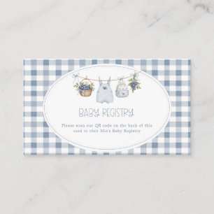 Carte D'accompagnement Baby Shower Vêtements de linge sucrés Myrtille
