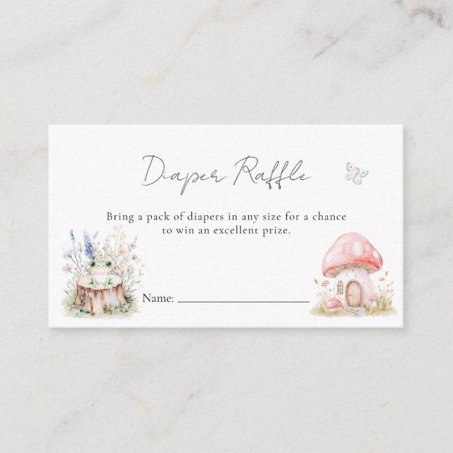 Carte D'accompagnement Baby shower Whimsical Enchanted Fleur sauvage Fair (Devant)