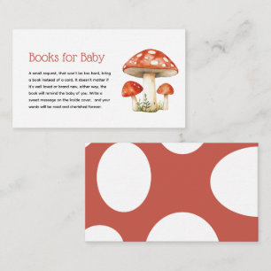 Carte D'accompagnement Baby shower Whimsical Mushroom Livres pour bébé