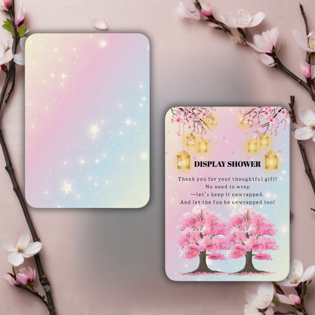 Carte D'accompagnement Baby shower Whimsical Sakura Cherry Blossom Tree (Créateur téléchargé)