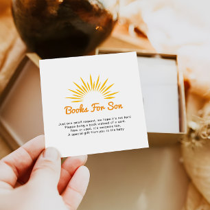 Carte D'accompagnement Baby shower Whimsical Sunshine Livres pour bébé