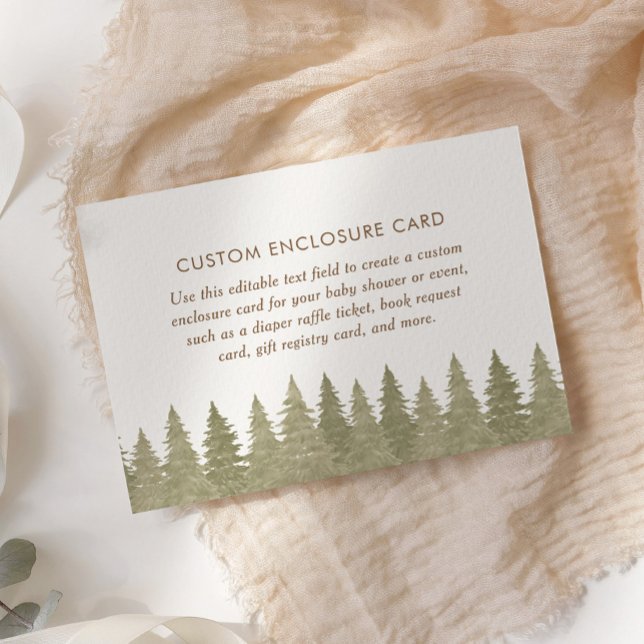 Carte D'accompagnement Baby shower Woodland Custom (Créateur téléchargé)