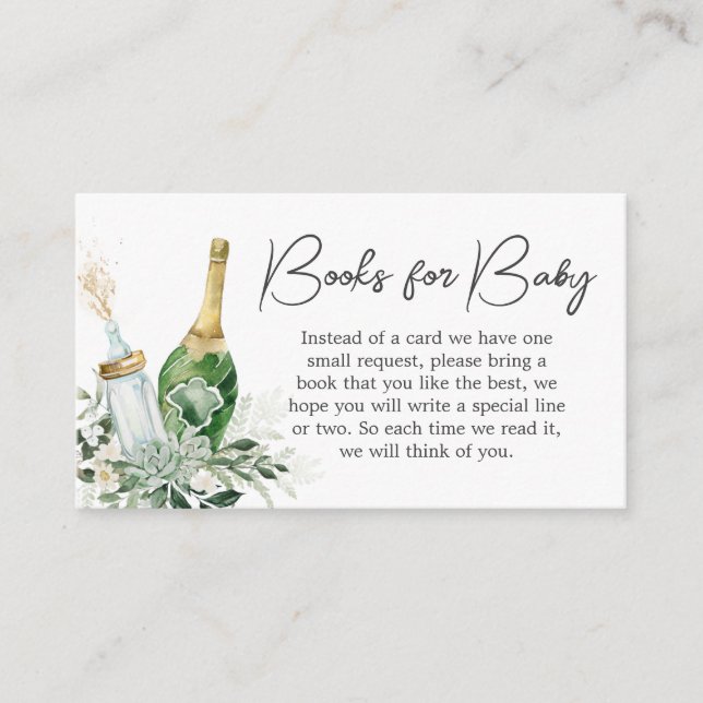 Carte D'accompagnement Baby showers de Bouteilles Poppin pour bébé (Devant)