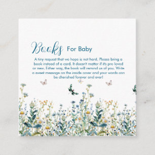 Carte D'accompagnement baby showers fleur sauvage pour bébé