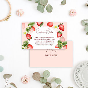 Carte D'accompagnement Baby showers fraises demande