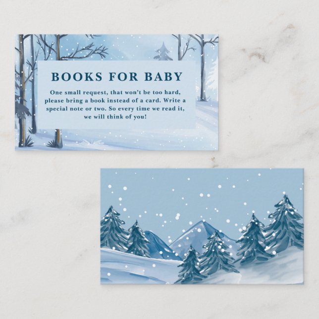 Carte D'accompagnement Baby son froid à l'extérieur des livres de Baby sh (Devant / Derrière)