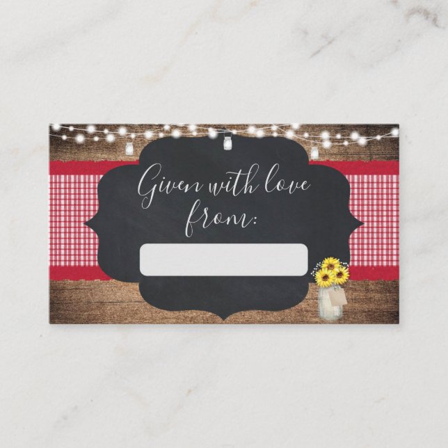 Carte D'accompagnement BaBYQ Baby shower - Étiquettes cadeaux (Devant)
