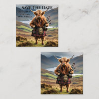 Bagpiper de vache écossaise Highland