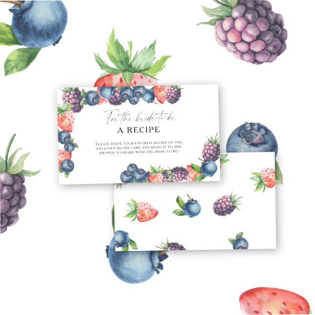 Carte D'accompagnement Baies douces - Recette pour que la mariée soit (Créateur téléchargé)