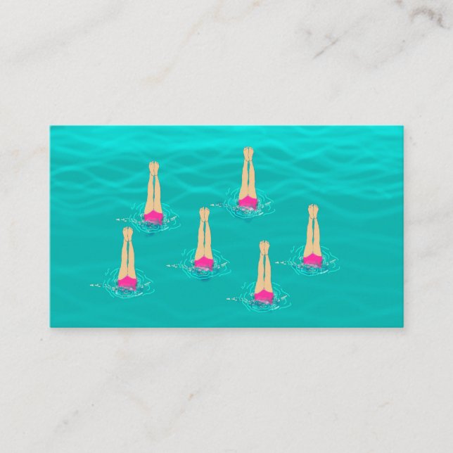 Carte D'accompagnement Baigneurs Artistiques Nageant Sous L'Eau (Devant)