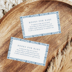 Carte D'accompagnement Bain de bébé garçon bleu classique peint à la main