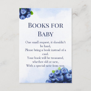 Carte D'accompagnement Bain de bébé "Livres pour bébé" aquarelle bleuet