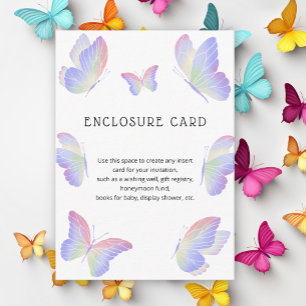 Carte D'accompagnement Baisers à papillon Texte personnalisé