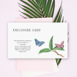 Carte D'accompagnement Baisers de papillon Texte personnalisé