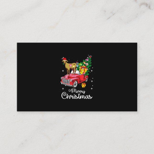 Carte D'accompagnement Balades de chèvre Rouge Voiture Noël (Devant)