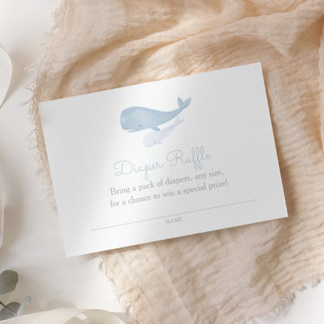 Carte D'accompagnement Baleine sous le Baby shower de la mer Déchets Raff (Créateur téléchargé)