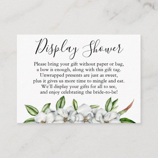 Carte D'accompagnement Balise Cadeau Fête des mariées Magnolia Blossoms N (Devant)