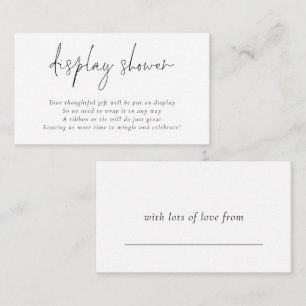 Carte D'accompagnement Balise cadeau sur le dos Afficher la douche nuptia