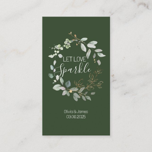 Carte D'accompagnement Balise mariage Sparkler, Sparkler Envoyer des étiq (Devant)