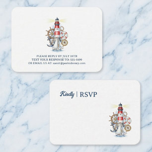 Carte D'accompagnement Balise océanique nautique RSVP