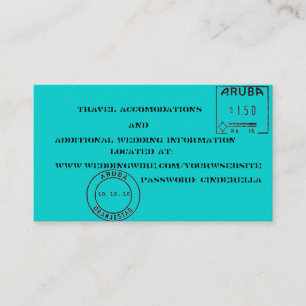Carte D'accompagnement Balises de bagage Insertions mariage