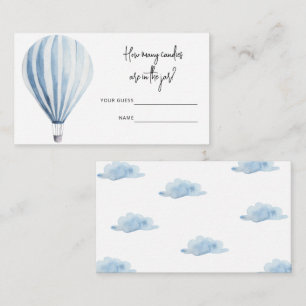 Carte D'accompagnement Ballon à air chaud, Combien de bonbons jeu de baby