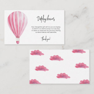 Carte D'accompagnement Ballon à air chaud - douche d'affichage