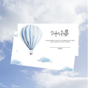 Carte D'accompagnement Ballon à air chaud - tombola de couche
