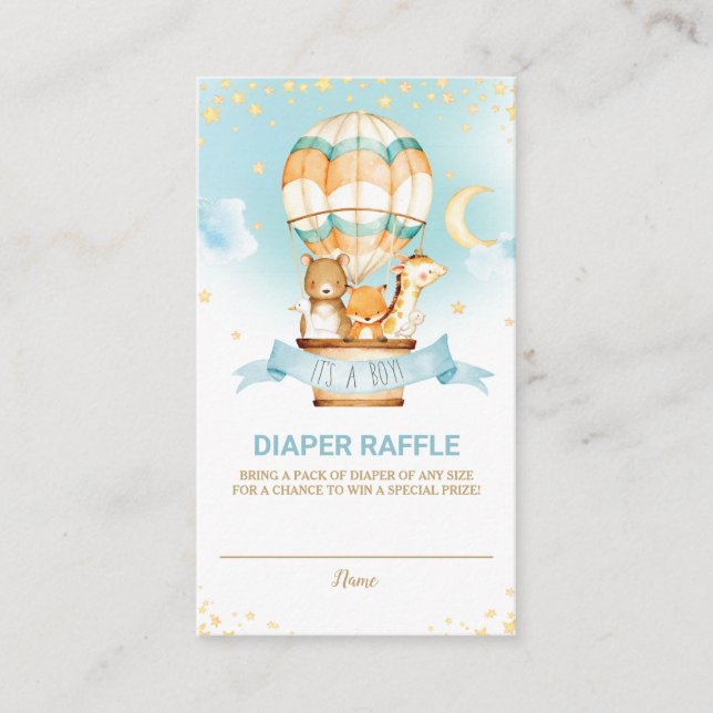 Carte D'accompagnement Balloon à air chaud Jungle Animaux Petit Refus de  (Devant)