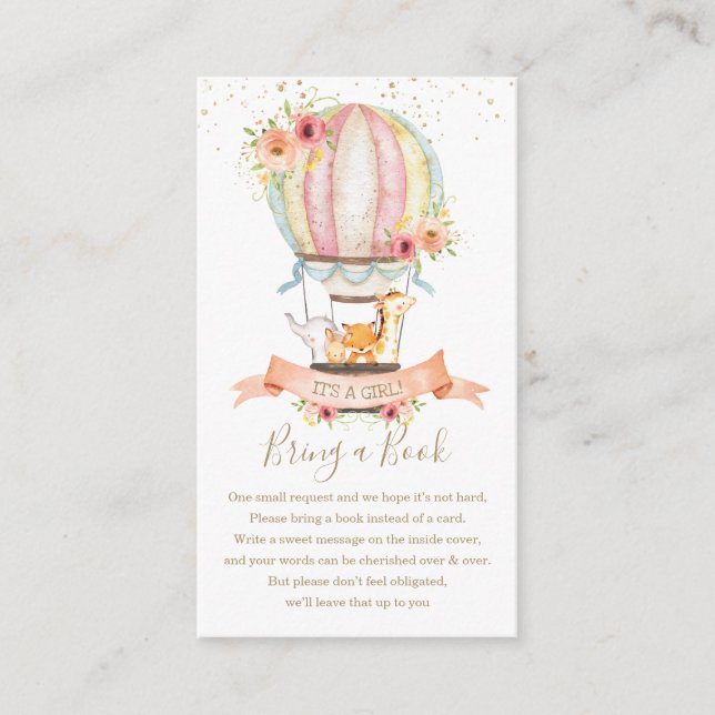 Carte D'accompagnement Balloon à air chaud mignon Bébé Animaux Apportez u (Devant)