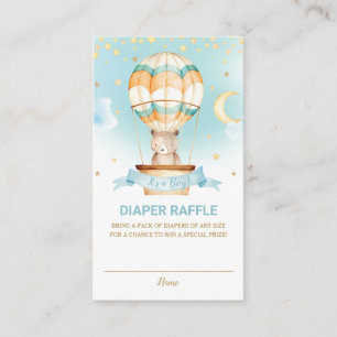 Carte D'accompagnement Balloon à air chaud Teddy Bear Petit Quai Raffle